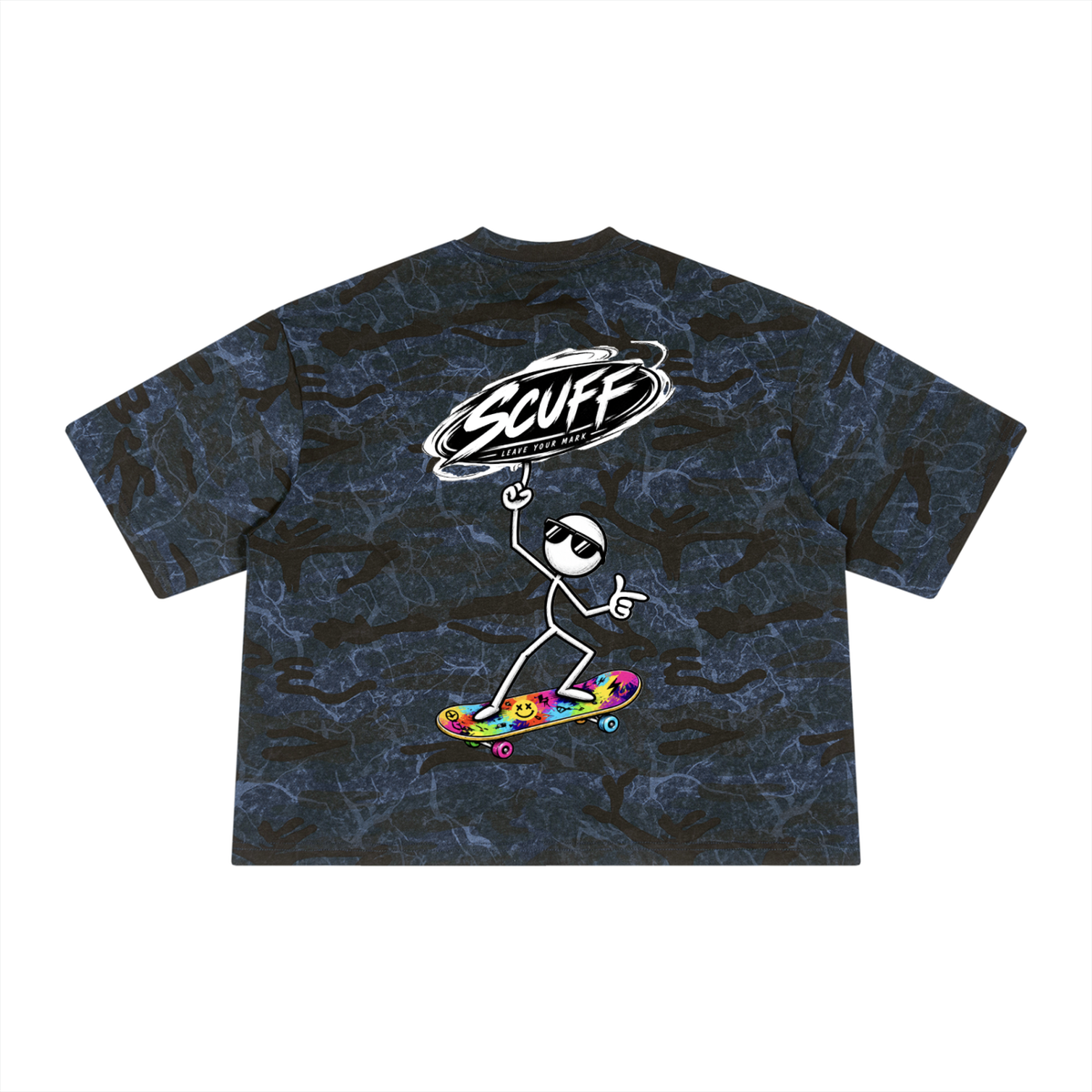 SCUFF Camo Print Stick Rider T-Shirt