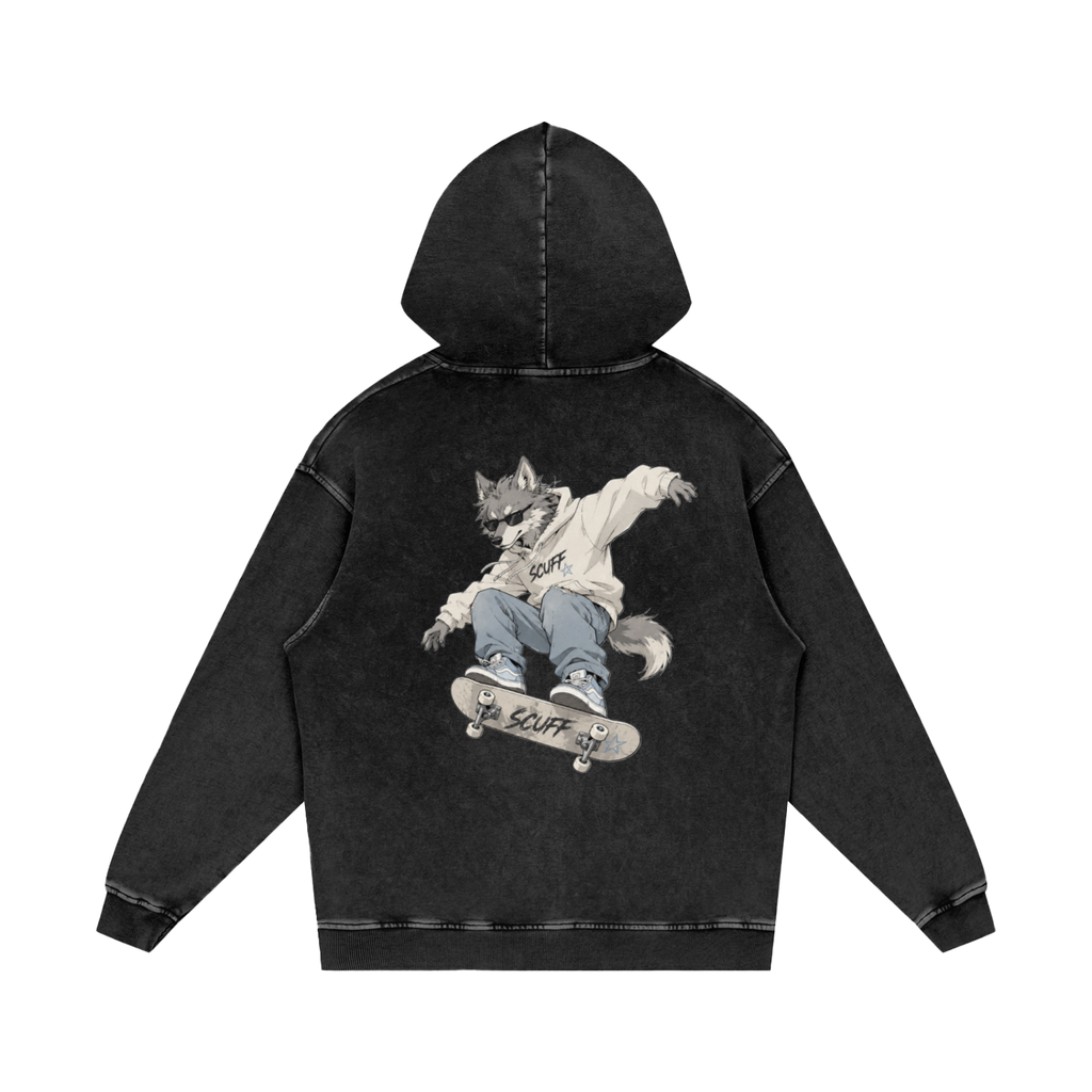 SCUFF stonewash mascot hoodie