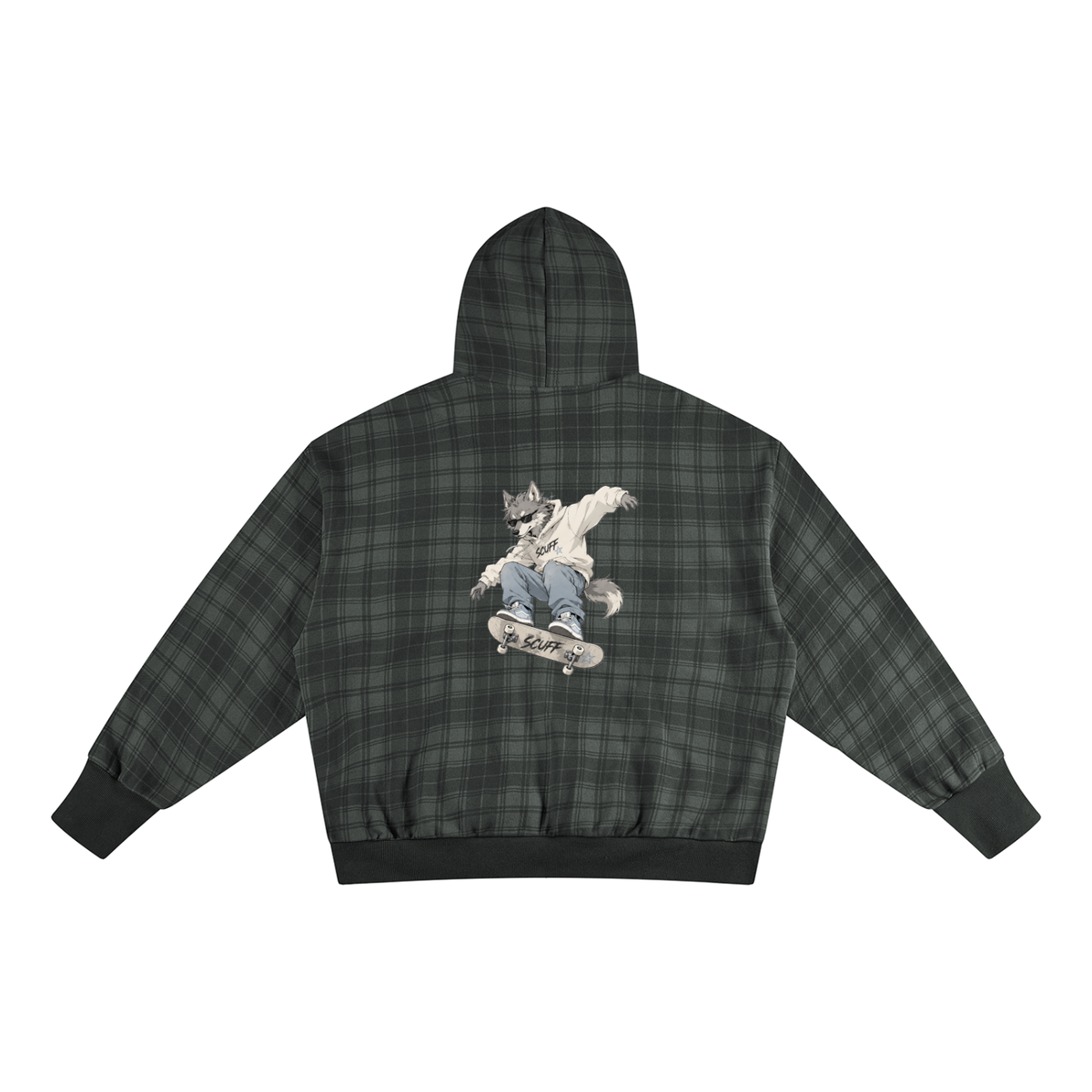 SCUFF Wolf Checkered Hoodie