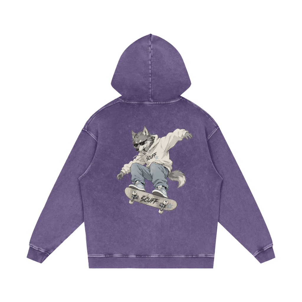 SCUFF stonewash mascot hoodie