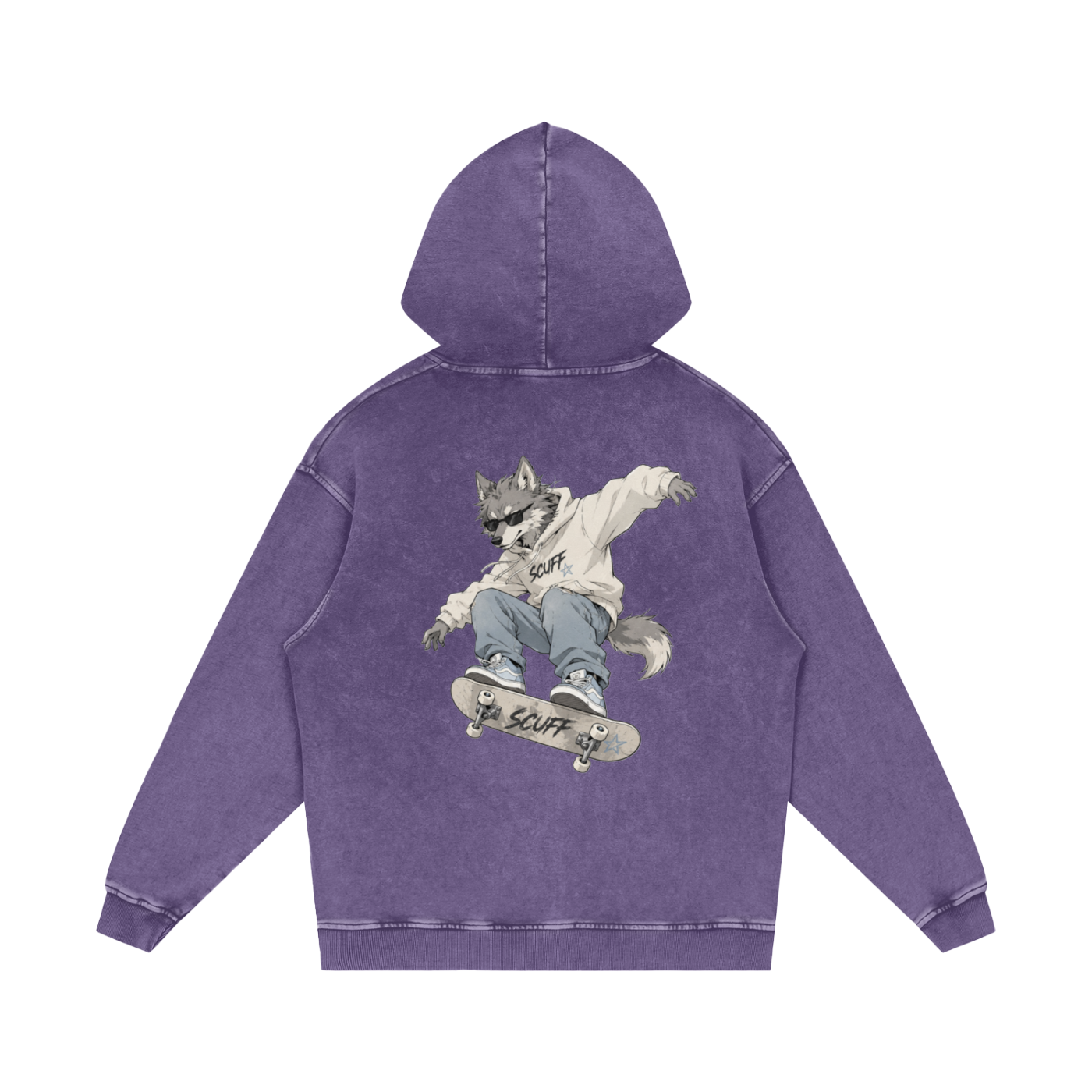 SCUFF stonewash mascot hoodie