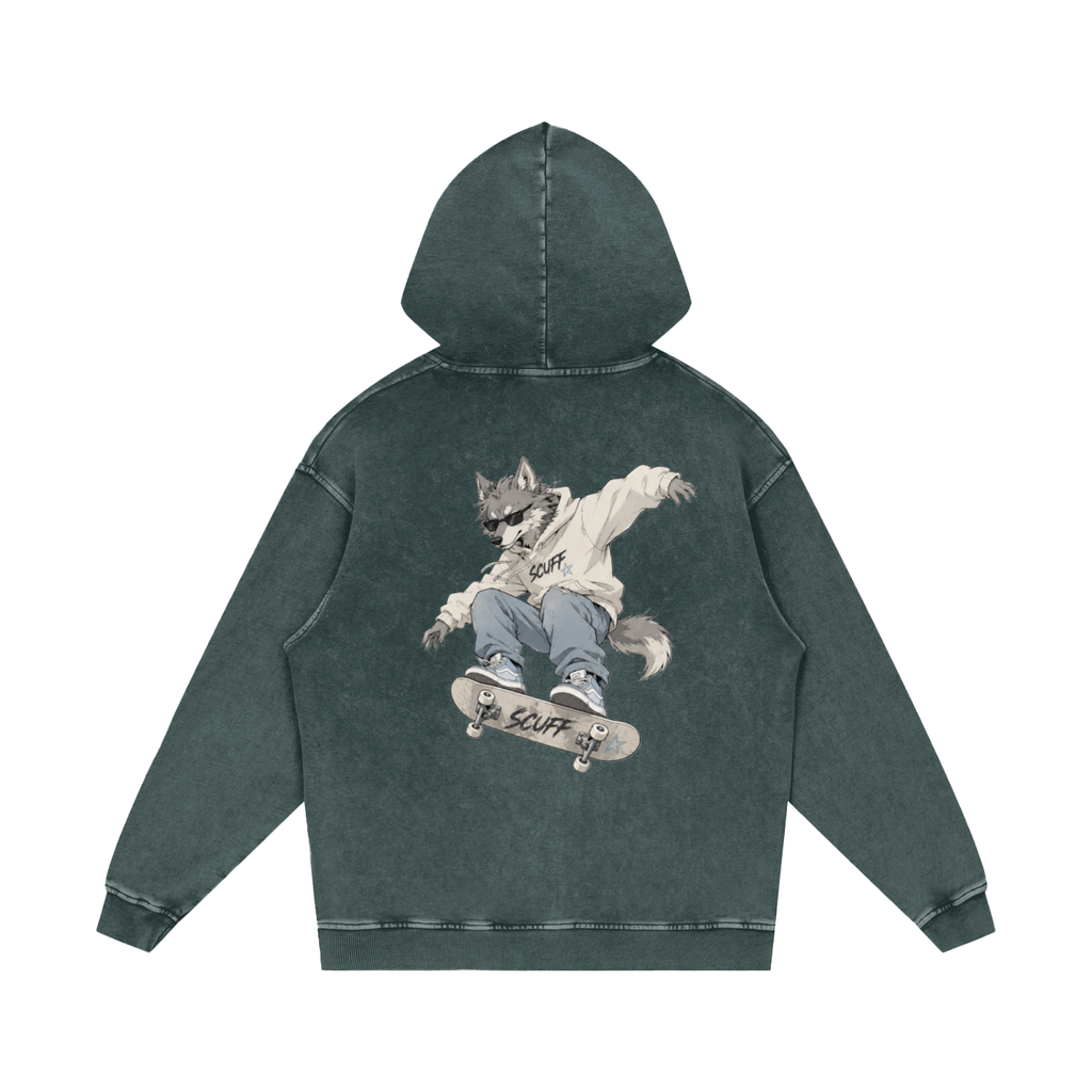 SCUFF stonewash mascot hoodie