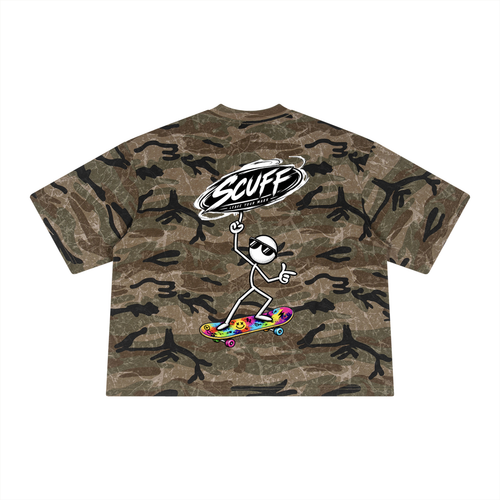 SCUFF Camo Print Stick Rider T-Shirt