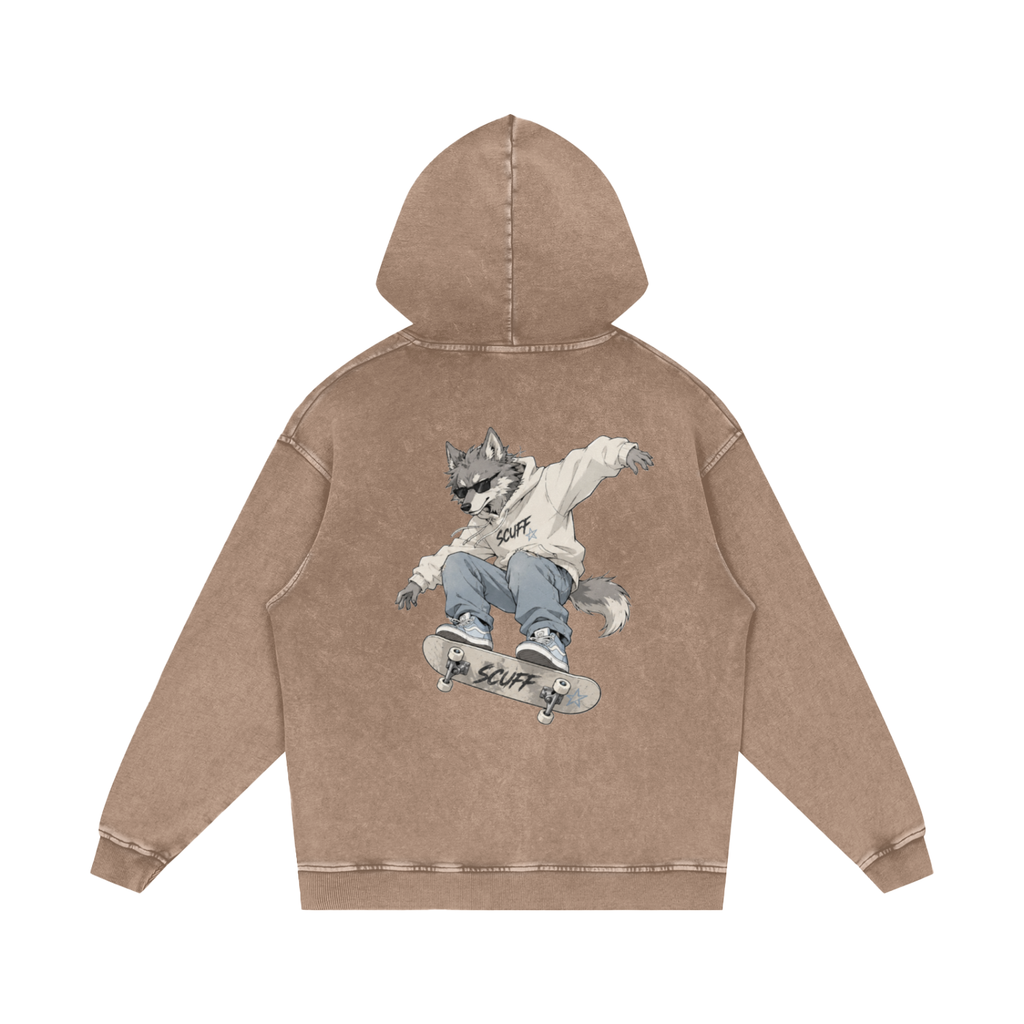 SCUFF stonewash mascot hoodie