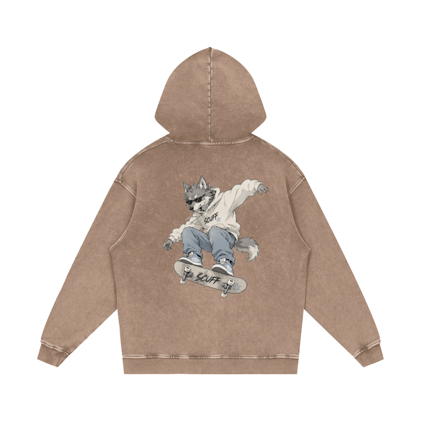 SCUFF stonewash mascot hoodie