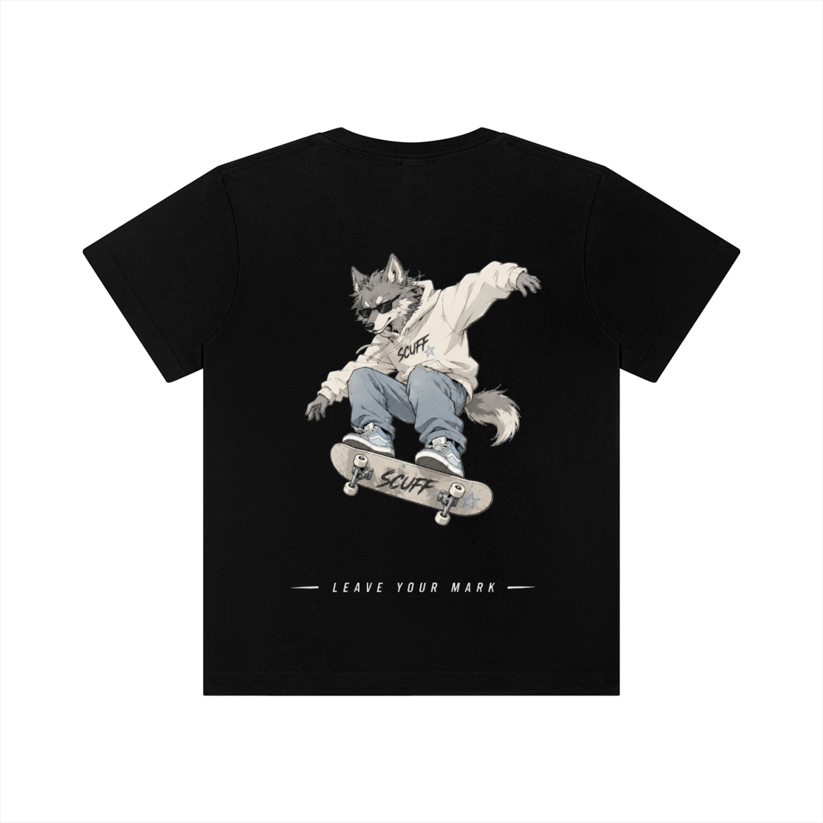 SCUFF Kids Wolf Star Crewneck T-Shirt