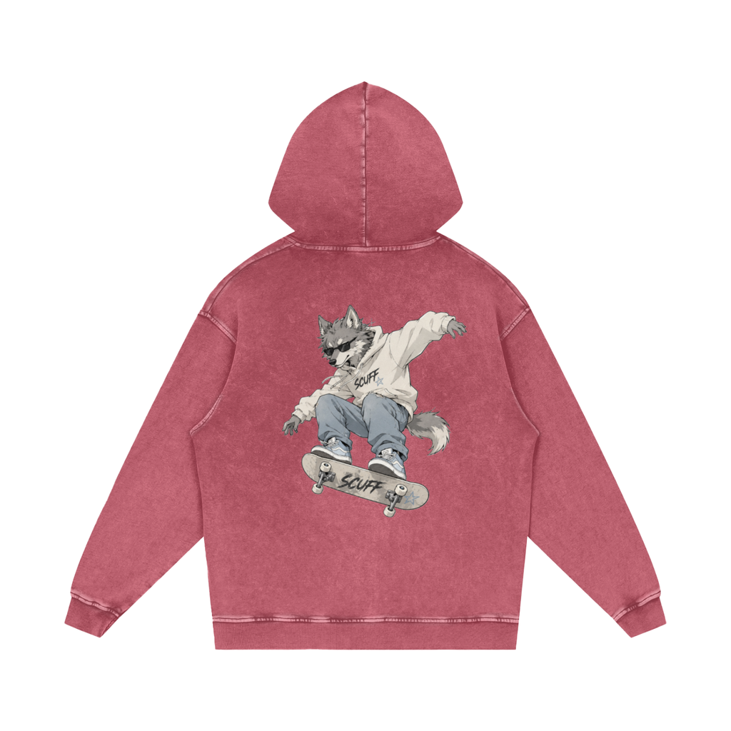 SCUFF stonewash mascot hoodie