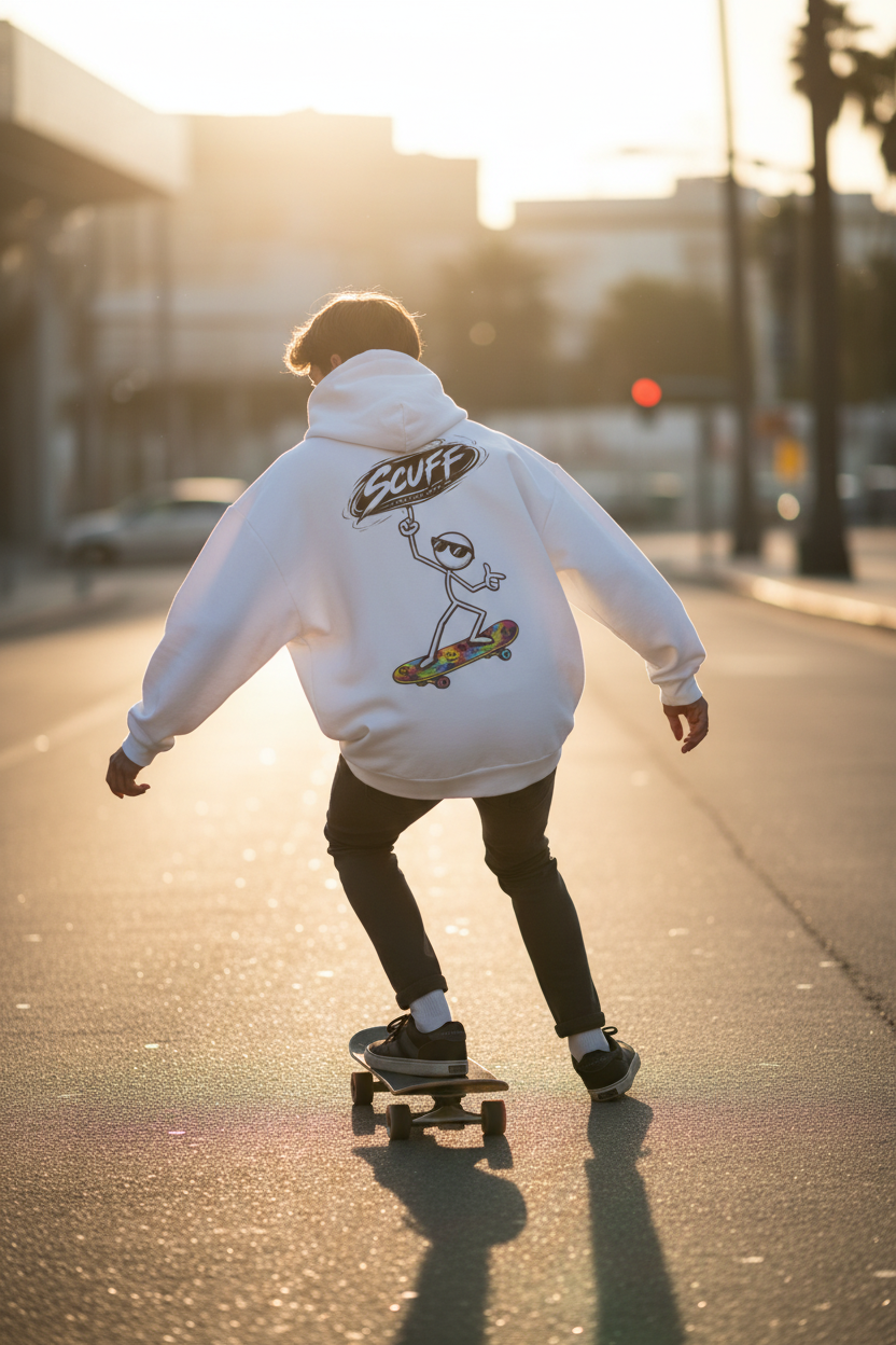 SCUFF Rider Series Hoodie – Skate Back Shot