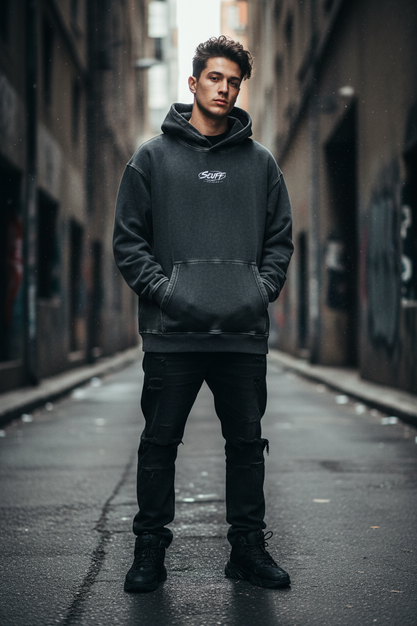 SCUFF Wolf Mascot Hoodie Lifestyle