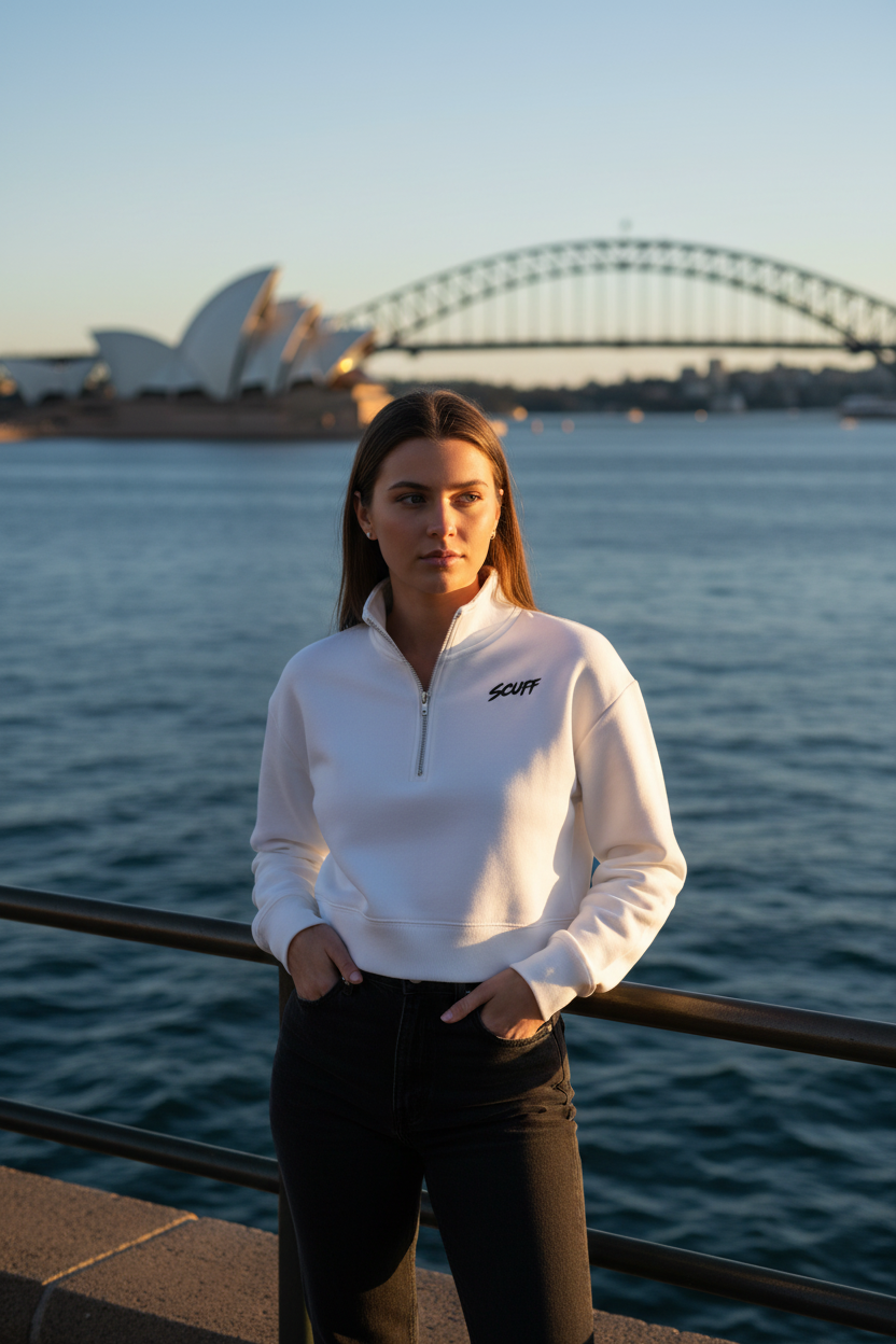 SCUFF Women's Crop Quarter-Zip - Sydney