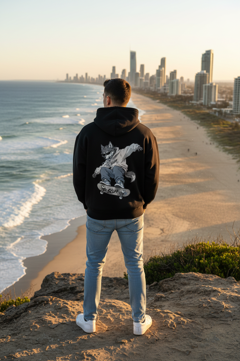 Wolf Full-Zip Hoodie - Gold Coast